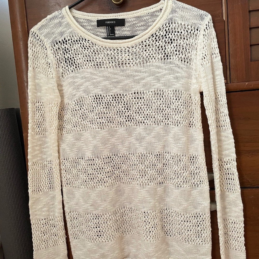 Forever 21 White Knit Sweater